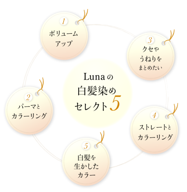 Lunaの白髪染めセレクト5